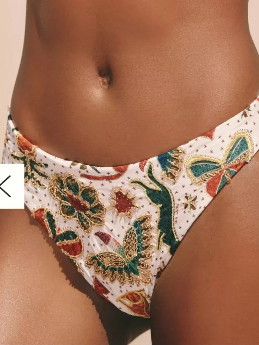 FARM Rio Beaded Bikini Set Size M NWT Tropical Animal Floral Beaded Swim